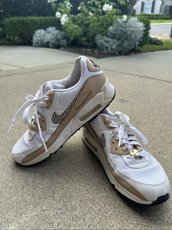 Nike Air Force Shoes - Nike Wmns Air Max 90 'United in Victory tan leather size 8